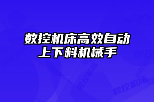 數(shù)控機床高效自動上下料機械手